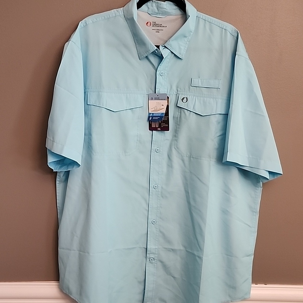 NWT American Outdoorsman Blue Short Sleeve Men's Shirt